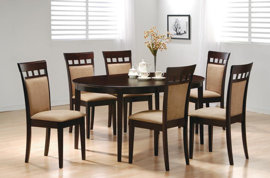 Gabriel - Oval Extension Leaf Dining Table - Cappuccino