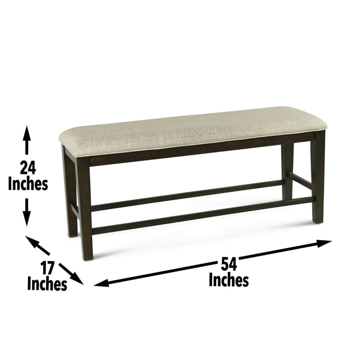 Halle - Counter Bench - Dark Brown