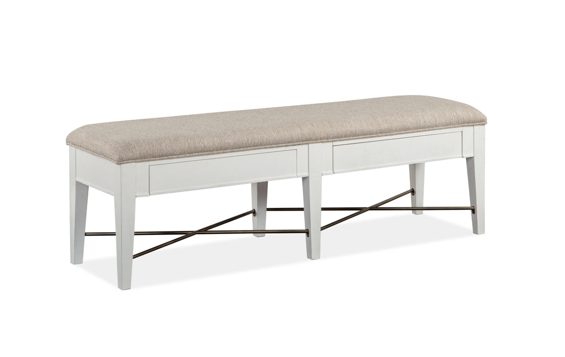 Heron Cove - Bench With Upholstered Seat - Chalk White