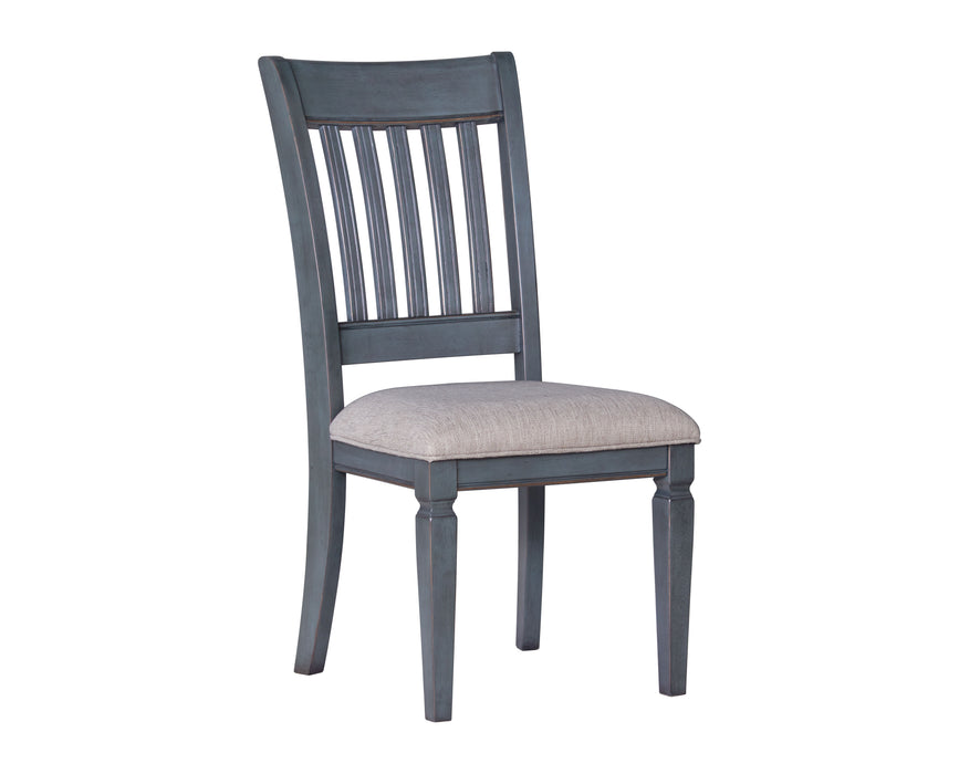 Americana - Slat Back Dining Side Chair (Set of 2) - Corduroy Blue