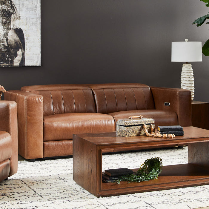 Austin - Power Reclining Sofa with Power Headrests - Dark Brown