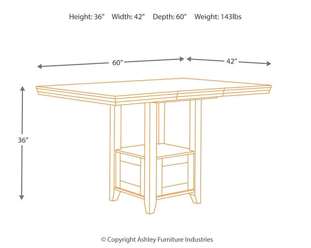 Ashley Express - Ralene RECT DRM Counter EXT Table