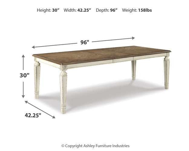 Realyn RECT Dining Room EXT Table