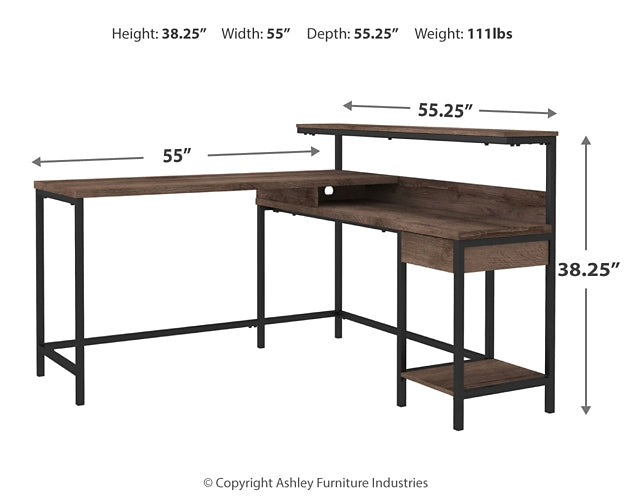 Ashley Express - Arlenbry L-Desk with Storage