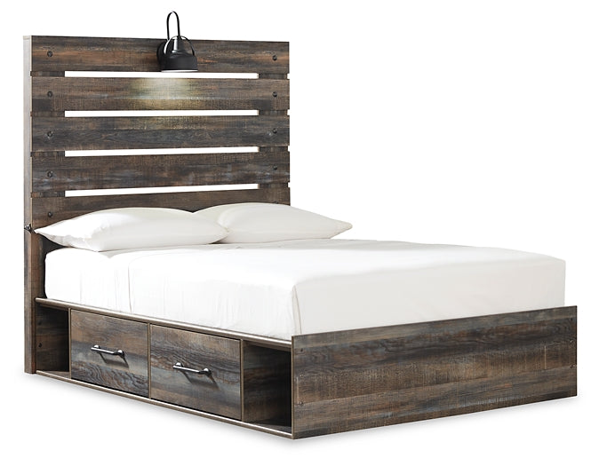 Drystan  Panel Bed With 4 Storage Drawers With Dresser