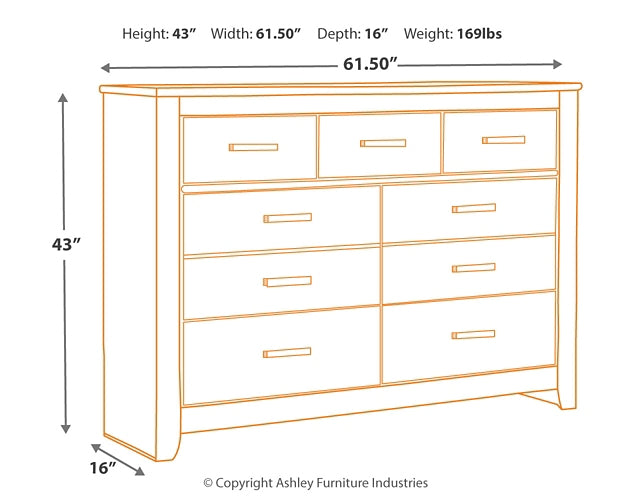 Brinxton King/California King Panel Headboard with Dresser