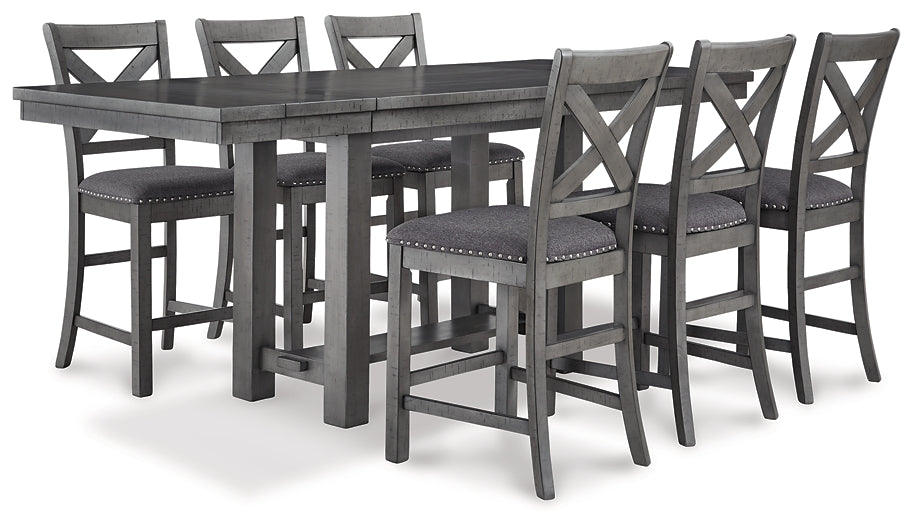 Myshanna Counter Height Dining Table and 6 Barstools