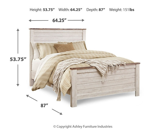 Ashley Express - Willowton Queen Panel Bed with Mattress