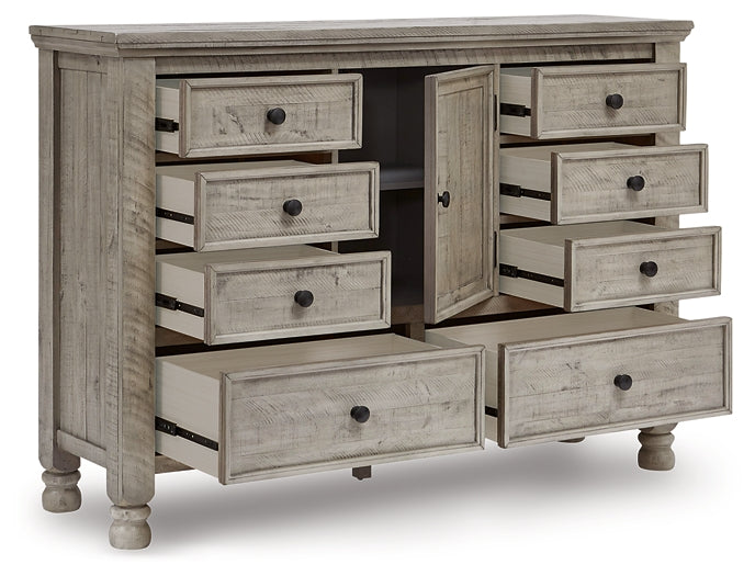 Harrastone Queen Panel Bed with Dresser