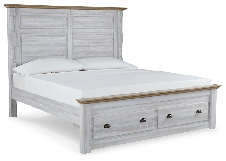 Haven Bay King Panel Storage Bed with Dresser