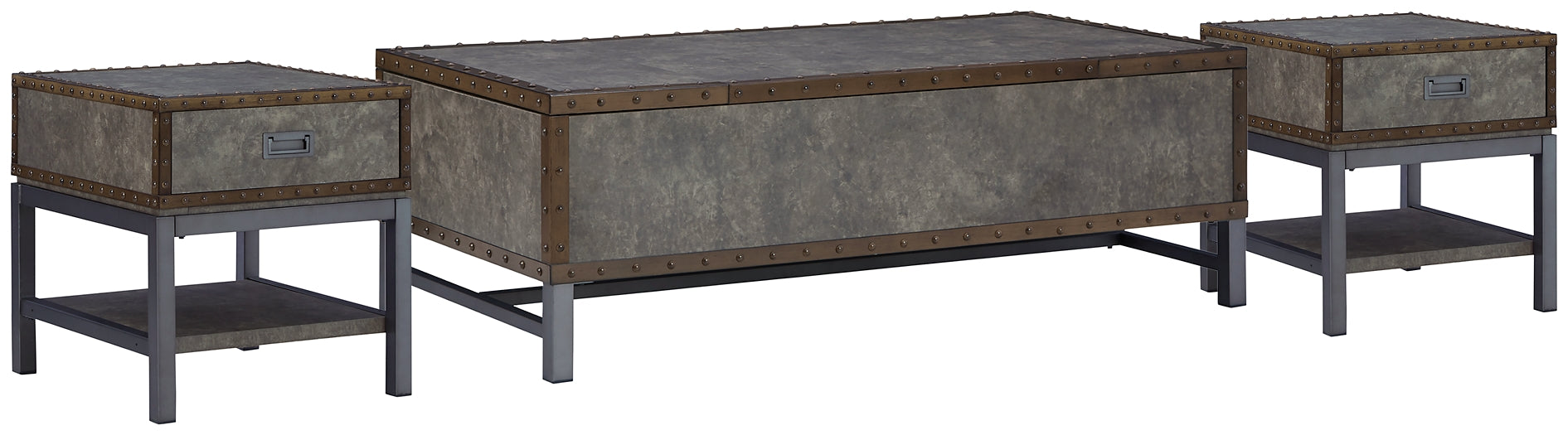 Ashley Express - Derrylin Coffee Table with 2 End Tables