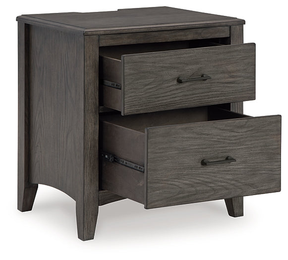 Montillan King Panel Bed with Mirrored Dresser, Chest and 2 Nightstands