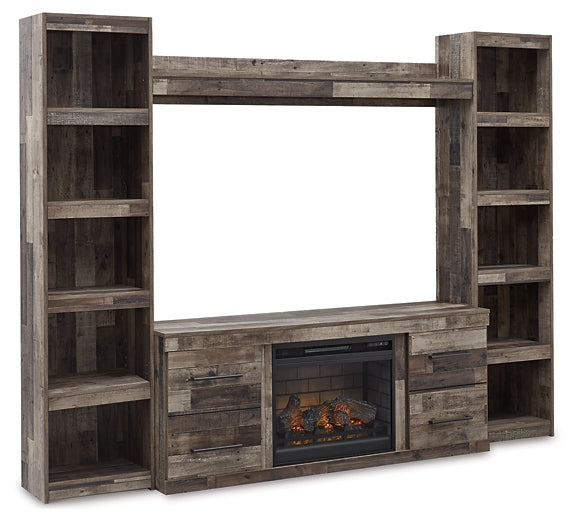 Ashley Express - Derekson 4-Piece Entertainment Center with Electric Fireplace