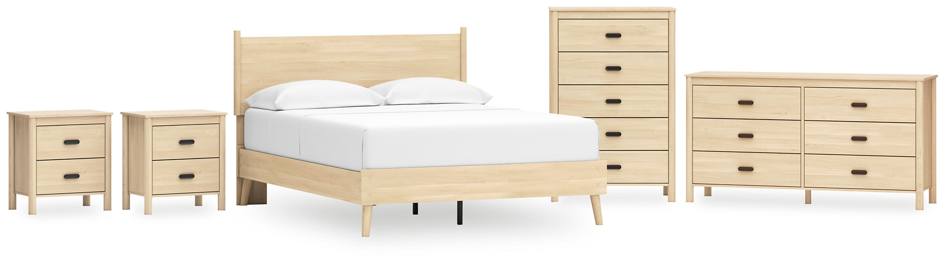 Ashley Express - Cabinella Queen Platform Panel Bed with Dresser, Chest and 2 Nightstands