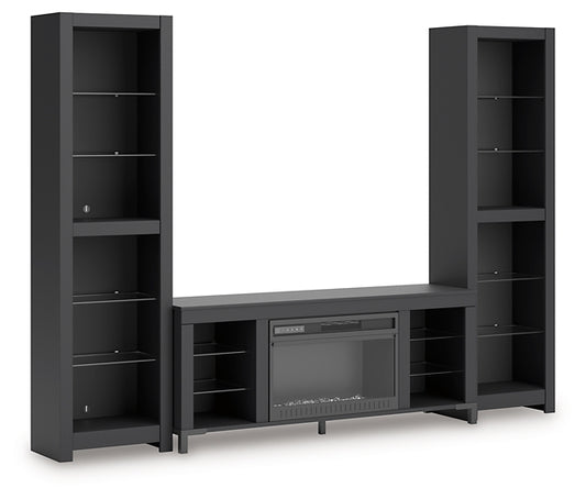 Cayberry 3-Piece Entertainment Center with Electric Fireplace